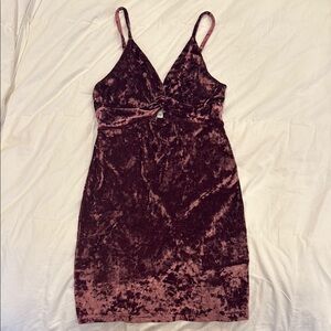 Free People | Intimately: Come Together Velvet Dress Cut Out Mini